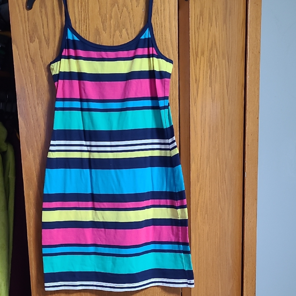Derek Heart Colorful Striped Mini Dress